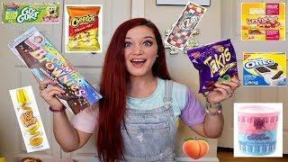 TEACHER TRIES HER STUDENTS FAVORITE SNACKS  TAKIS. HOT CHEETOS. LUNCHABLES &MORE