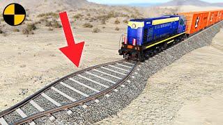 Trains vs Wide Rails #2  BeamNG.Drive