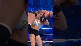 Ronda Rousey wasnt backing down from anyone at #WrestleMania 34