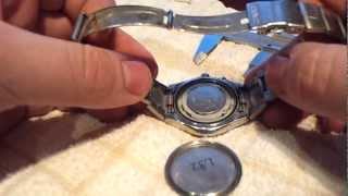 How to change battery of Casio Edifice case opening