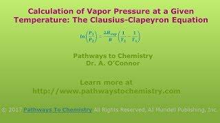 Calculation of Enthalpy of Vaporization at a Given Temperature