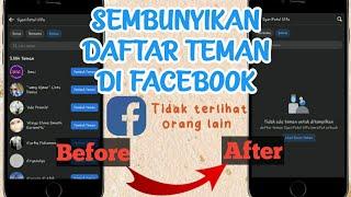 CARA SEMBUNYIKAN DAFTAR TEMAN DI FACEBOOK