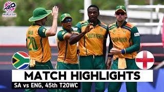 South Africa vs England T20 World Cup Match Highlights  T20 World Cup 2024  SA vs ENG Highlights
