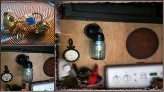 Mason Ball Jar Project - Primitive Sconce