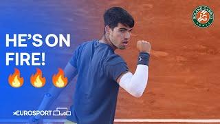 Carlos Alcaraz in RIDICULOUS form   2024 French Open 