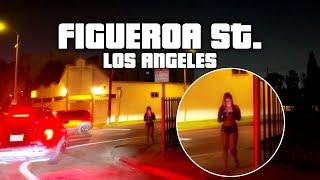 Figueroa Street at Night Time Real Street Tour  4K HDR Driving Video