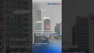 Menara Saidah Menyala Merah Api Viral di Medsos #sindonews #shorts #menarasaidah