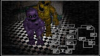 FNAF 2 in REAL TIME PURPLE GUY Attacks GOLDEN FREDDY SFM Animation fanmade