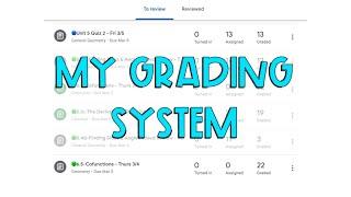 My Grading System  Teaching in 2021