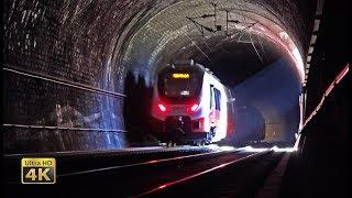 SEMMERINGBAHN Tunnels galleries bridges - Scenery mountain railway 4K