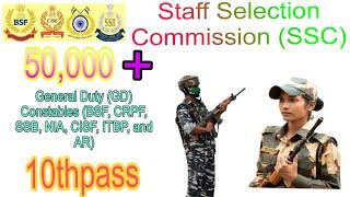 SSCPost  General Duty GD Constables BSF CRPF SSB  NIA  CISF  ITBP AR  gov jobs police