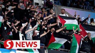 Paris 2024 Scuffles after Palestinian football fans show up in Israel-Paraguay match