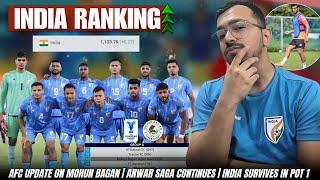 Indian Football Rank update  AFC gives update on Mohun Bagan SG  Anwar Ali Saga explained