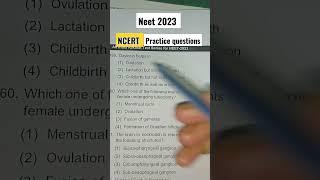 Ncert bio practice questions️ Quick revision  NEET 2023  #shorts #shortfeed #neet