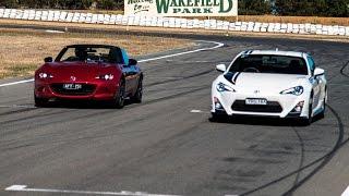 2016 Mazda MX-5 vs Toyota 86 comparison track test POV