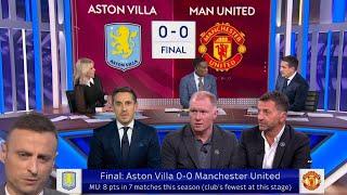 Aston Villa vs Man Utd 0-0 NevilleScholes & Berbatov React as Ten Hag Earns Crucial Breathing Room