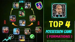 Top 4 Best Formations For Possession Game In eFootball 2024    Best Formation For Guardiola 
