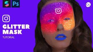 Spark AR Glitter Effect Tutorial Add 2 eye colors create textures with a 3D model in Photoshop