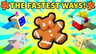 HOW TO GET Gingerbread Bears FAST In Bee Swarm Simulator Beesmas 2022 - 2023 Fast BSS for Beginners