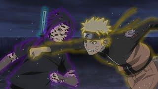 Naruto vs Sasuke - naruto usa modo sennin e sasuke usa marca da maldição - Naruto Shippuden