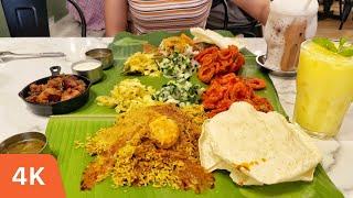 Unlimited Refill Indian Banana Leaf Platter for only $2.12  Malaysian Street Food