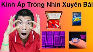 kính áp tròng nhìn xuyên bài mới nhất  kính mỹ 12 D mới nhất 2024 nhìn xuyên lá bài