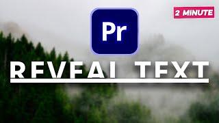 Text Reveal Effect TITLE in 2 minutes  Premiere Pro