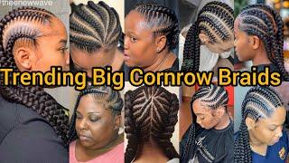 Stunning and Gorgeous Braid Hairstyles  Big Cornrow Braids for Black Women  Tribal Braid  Cornrow