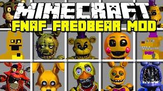 Minecraft FNAF FREDBEAR MOD  FREDBEAR SPRINGBONNIE FREDDY UNWITHERED BONNIE Minecraft Mods