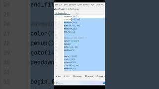 facebook logo using python program  coding status #shorts  #python #facebook