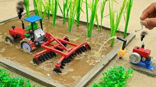 diy how to make water pump using mini diesel engine diy tractor making harrow blade plough machine