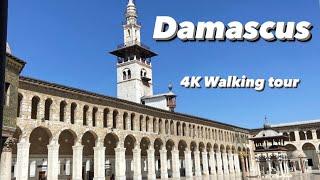 Damascus Syria - Walking tour 4k60fps. Bab Touma Al Qassaa Abassid Square