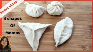 4 shapes of momos  Folding techniques of momos  मोमो के 4 डिज़ाइन # Shorts