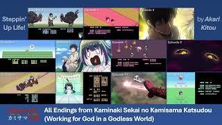 All Ending Scenes from KamiKatsu Working for God in a Godless World 4k