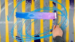 Abstract Painting Demo - Stripe With Masking Tape  Accio