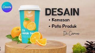 Cara membuat desain kemasan produk minuman di canva - Praktek 1  tutorial canva pemula