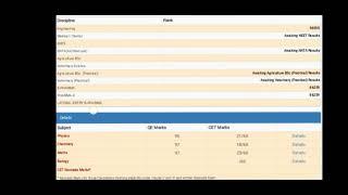 KCET 2021 MARKS VS RANK Comparison without Board Marks