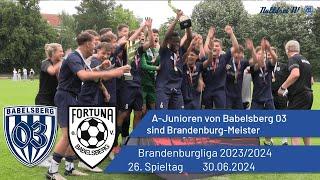 Brandenburg-Meister  Begeisternde A-Junioren von Nulldrei  #nulldreitv  Brandenburgliga 202324