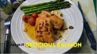 HOW TO COOK DELICIOUS LEMON GARLIC BUTTERED SALMON @mommyla M.Oonishi