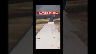 NEAR WING STRIKE on a crj200 SUBSCRIBE for more #airport #aviation #crj200 #wingstrike