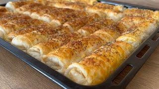 İNANILMAZ LEZZETLİ ️HAZIR YUFKA İLE YAPABİLECEĞİNİZ EN GÜZEL PEYNİRLİ BÖREK TARİFİ 