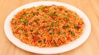 español ARROZ CON SALCHICHA TOSCANA MUY RICO