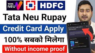 Tata Neu Credit Card Apply 2024  Tata Neu Hdfc Credit Card Apply How to Apply Tata Neu Credit Card