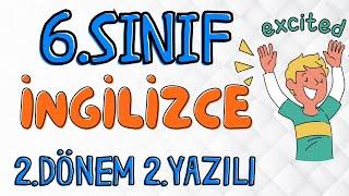 6. Sınıf İngilizce Dersi 2. Dönem 2. Yazılı Açık Uçlu #yeni #2024