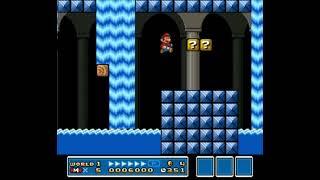 SMB3 for Super Mario All-Stars Custom Level #528 - Waterfall Castle The Third