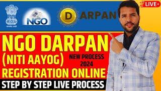 NGO Darpan Registration Live Process Online  NITI Aayog Registration