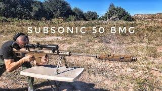 Suppressed Barrett M107A1 with SUBSONIC 50 BMG