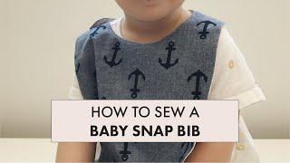 How to sew a Classic Snap Baby Bib