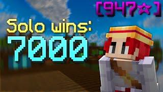 7000 solo wins hypixel bedwars