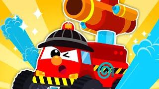 Monster Firefighter Squad  Cue Mighty Car Transformation Song  Nursery Rhymes & Kids Songs